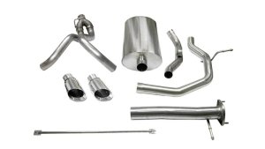 Chevrolet SSR Performance Exhaust - Rear - CORSA Performance - Sport Cat-Back, Dual Rear Exit, Single Pro-Series Tips - Polished - `05-`06